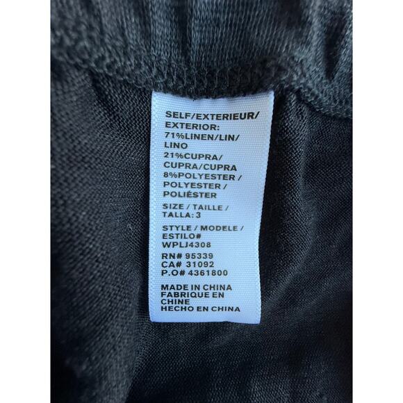 James Perse Women’s Lightweight Linen Blend Shorts Black Size 8/10 - Picture 4 of 5